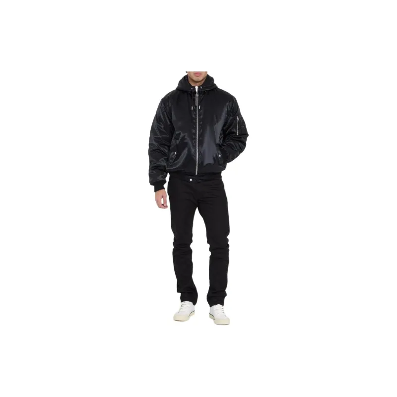 CELINE Bomber Jacket With CELINE Print In Satin Finish Nylon-2