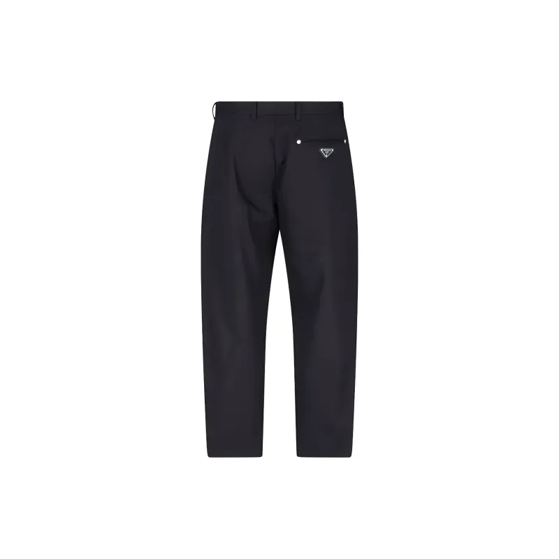 PRADA Triangle Logo Tapered Leg Jeans-1