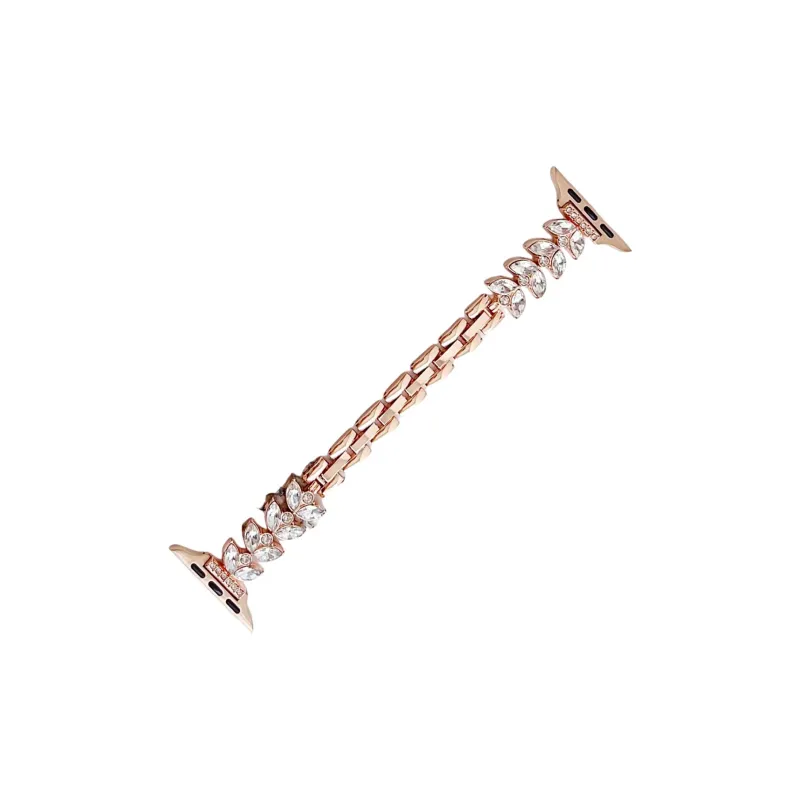 NCFCK Watch Band Apple Compatibility Rhinestone Embellished Mermaid Diamond Chain Material-7