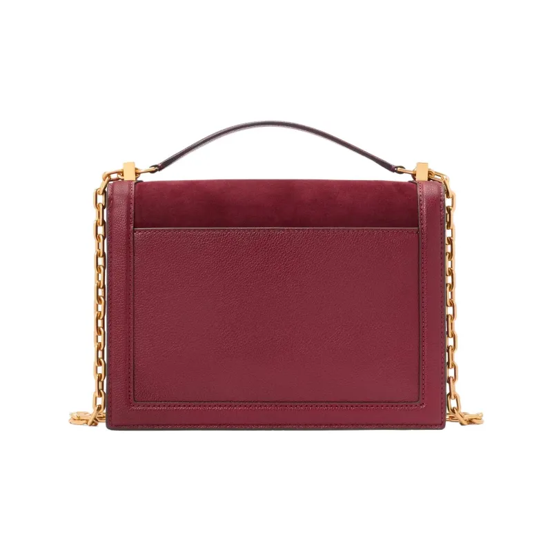 Kate Spade Litchi Grain Leather Portable Crossbody Bag, Shoulder Bag Women's Red-2