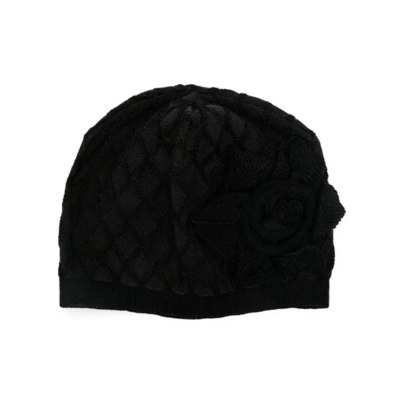 BALMAIN Floral appliqué Beanie-0
