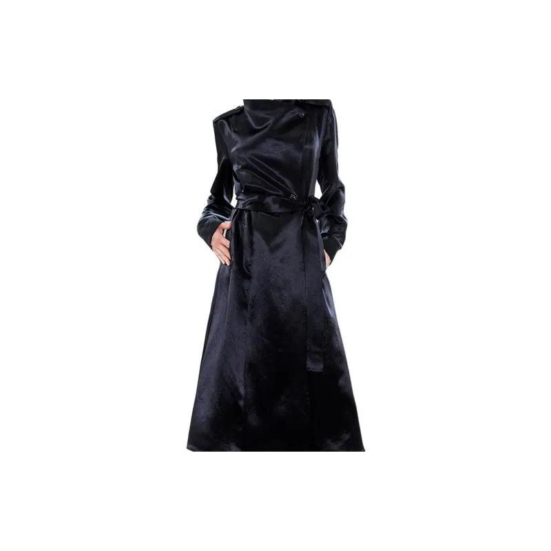 BESIONIA SS23 Trench Coat Women's Black-3