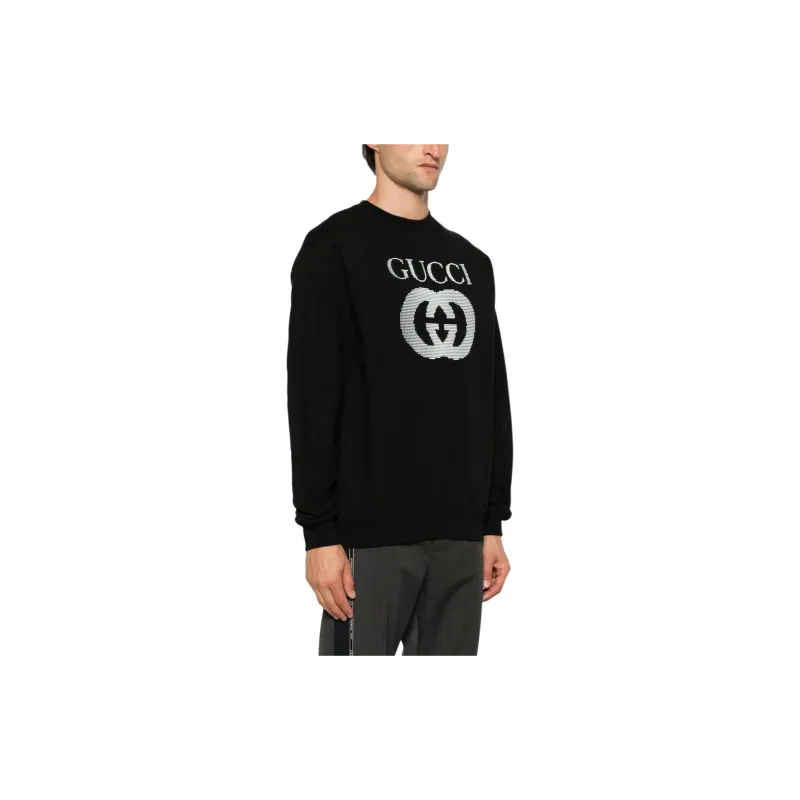 GUCCI Interlocking Logo Crewneck Sweatshirt-4