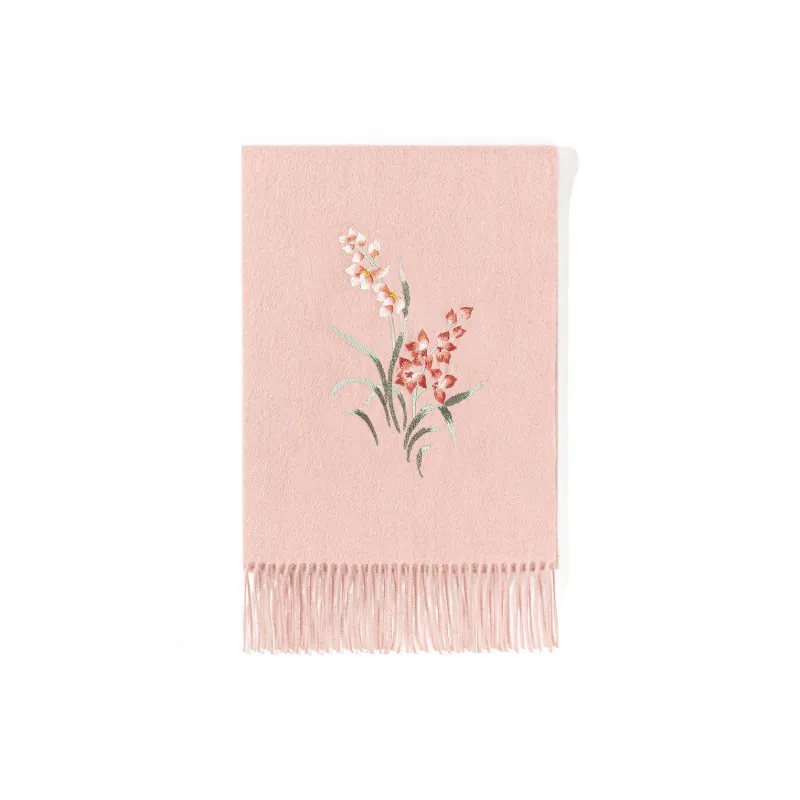 Shanghai Story 100% Sheep Wool Knit Scarves Women's Classical Style Elegant Blue 5 Colors Available-11