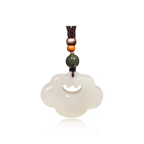 BYTHERE Hetian Jade Necklaces Pale Greenish White Jade Women's