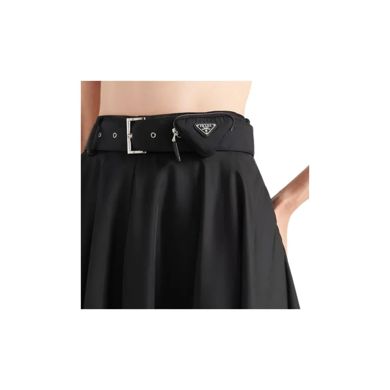 PRADA Re Nylon Pouch embellished Miniskirt-4