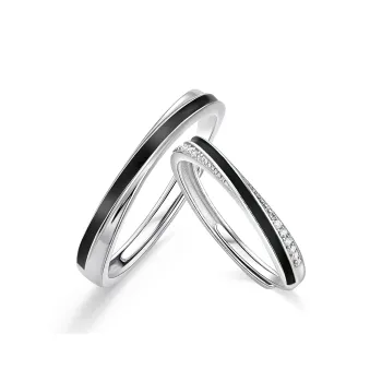 I Do&Co. 925 Sterling Silver Synthetic Cubic Zirconia Rings Unisex