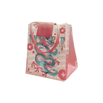 AOSONG Suede Tech Fabric Handbag Unisex Shiny Dragon