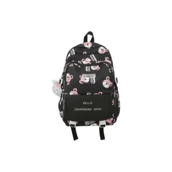 NX DOUGHNUT Nylon Backpack Regular Women's Black Ecru Blue White & Black Coffee