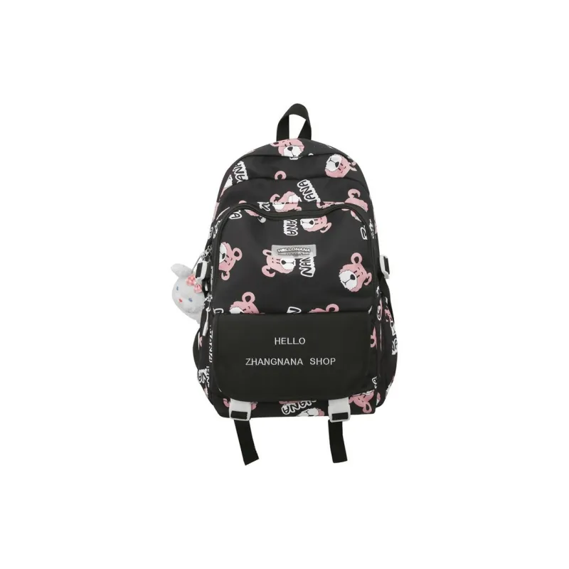 NX DOUGHNUT Nylon Backpack Regular Women's Black Ecru Blue White & Black Coffee-0