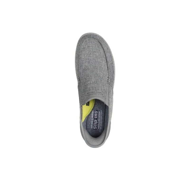Skechers Melson Anti Slip Wear Resistant Low Top Casual Shoes Men's Gray-2