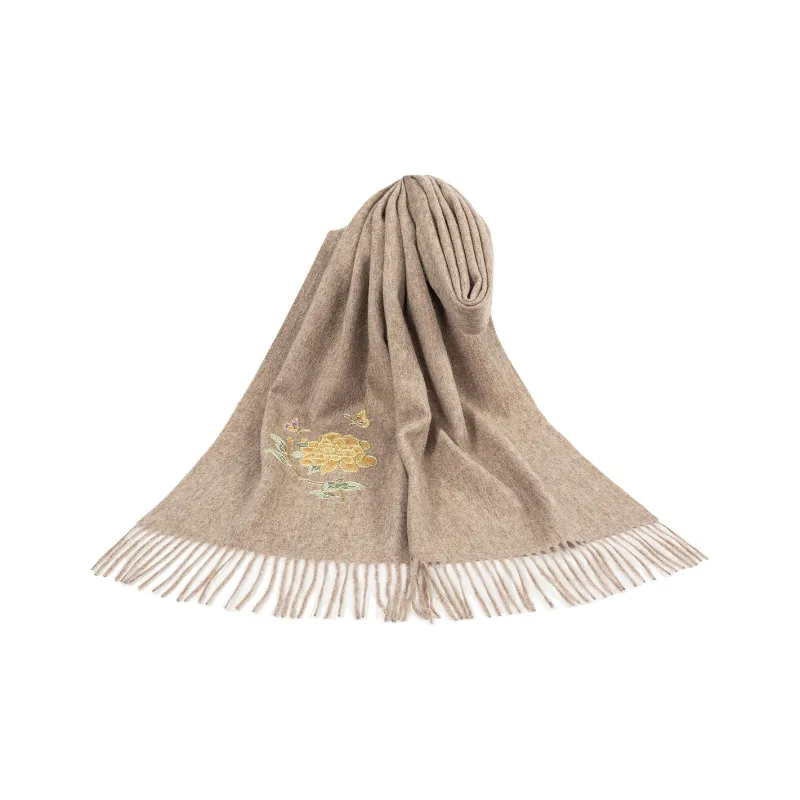 Shanghai Story Sheep Wool Knit Scarves Women's Butterfly Love-3