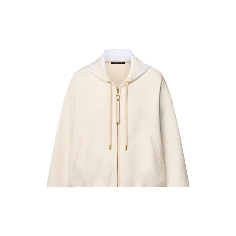 LOUIS VUITTON Monogram Accent Knit Hoodie-3