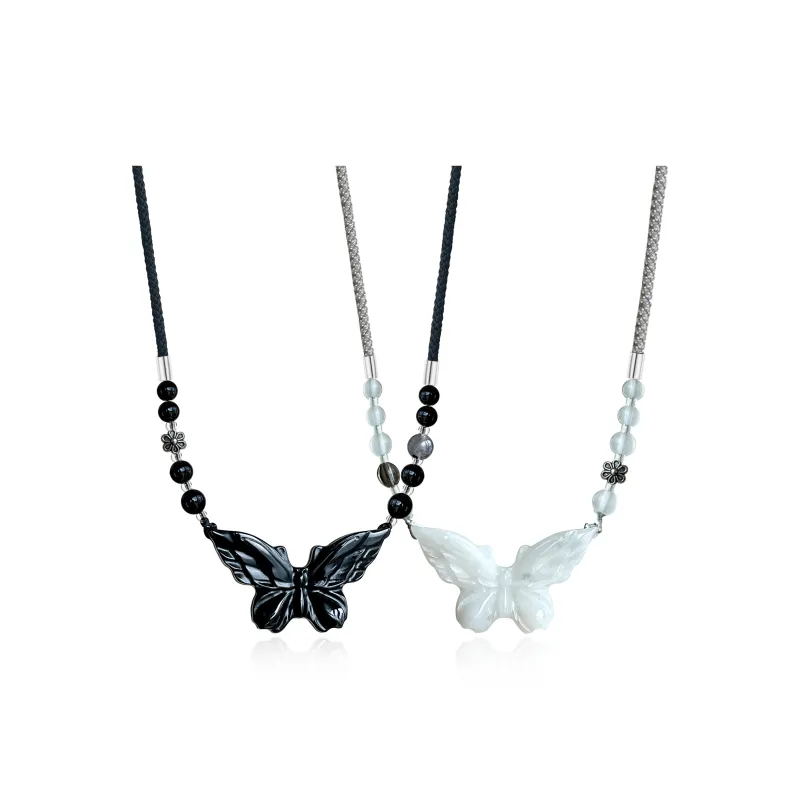 Tang Zhi Serpentine Jade Necklaces Unisex-4