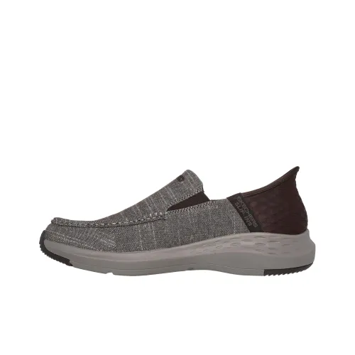 Skechers Slip Ins Anti-Slip Wear-Resistant Low-Top Casual Shoes Men's Brown