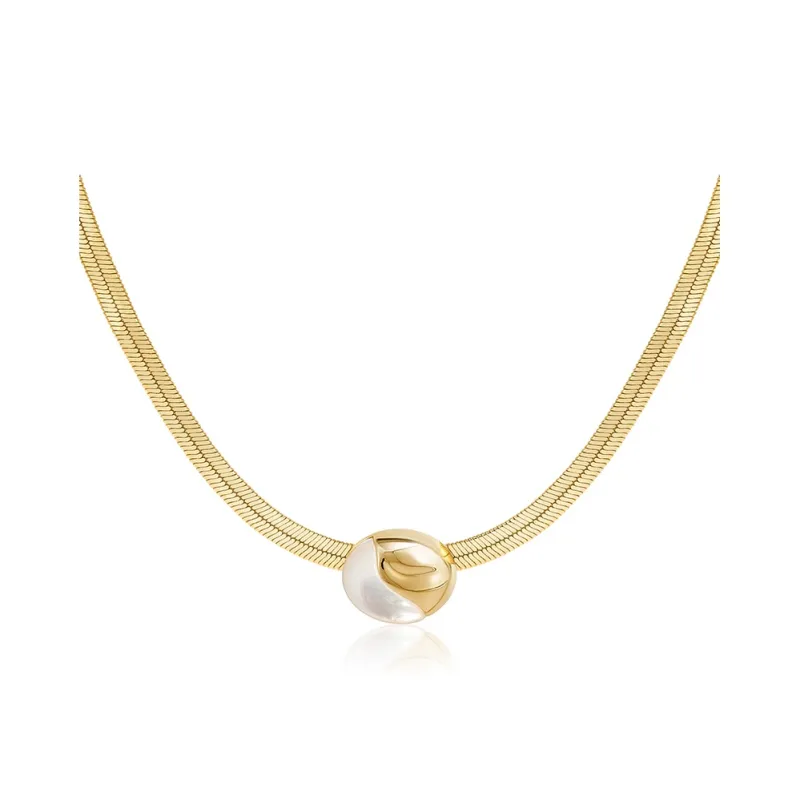 Amber Lollipop Mother Of Pearl Necklaces Women's-0