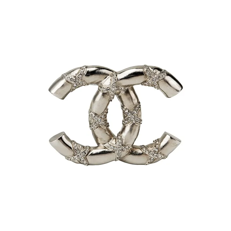 CHANEL Brooches Unisex Silver-0