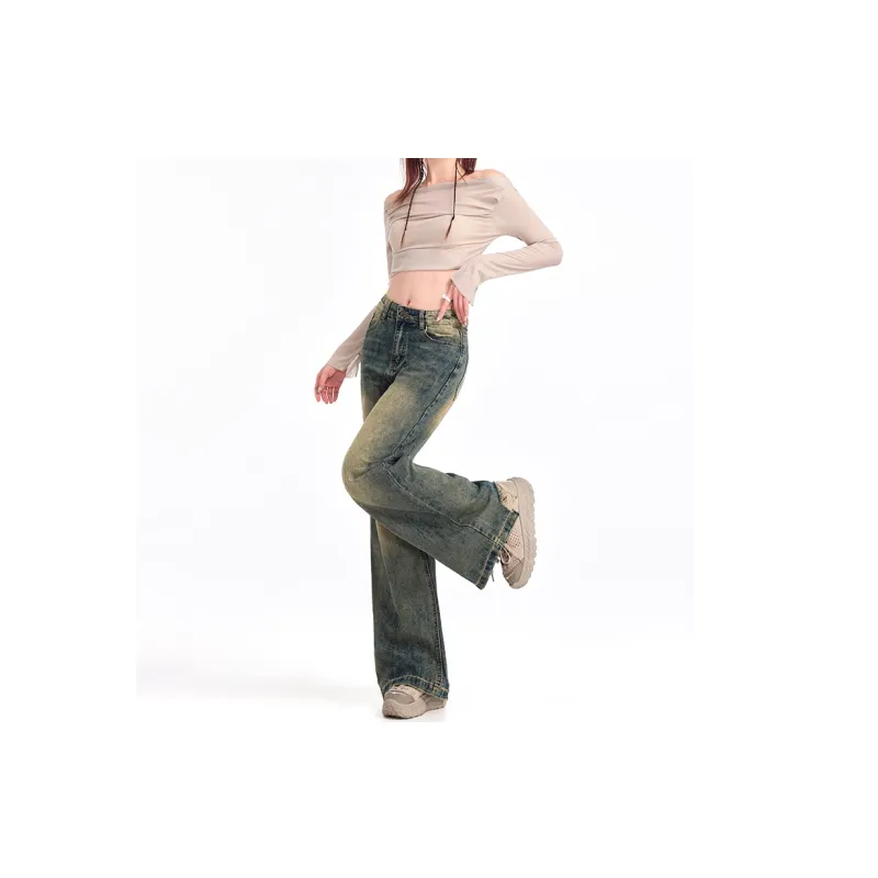 SONGS ALONG Jeans Women's Vintage Blue-4