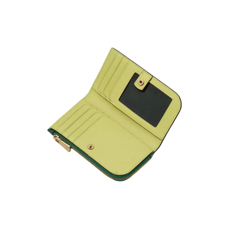 Kate Spade Cross-Stitch Leather Wallet Small Size Women's Sesame Greens-2