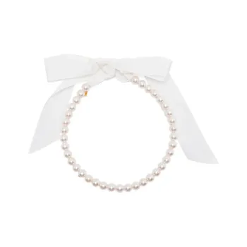 MOSCHINO Embellished Bow Detailed Necklace