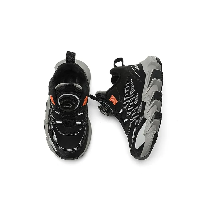 Jeep Slip Resistant Anti Kick Wear Resistant Breathable Kids Lifestyle Shoes Obsidian Black Dark Cloud Gray Kids'-2