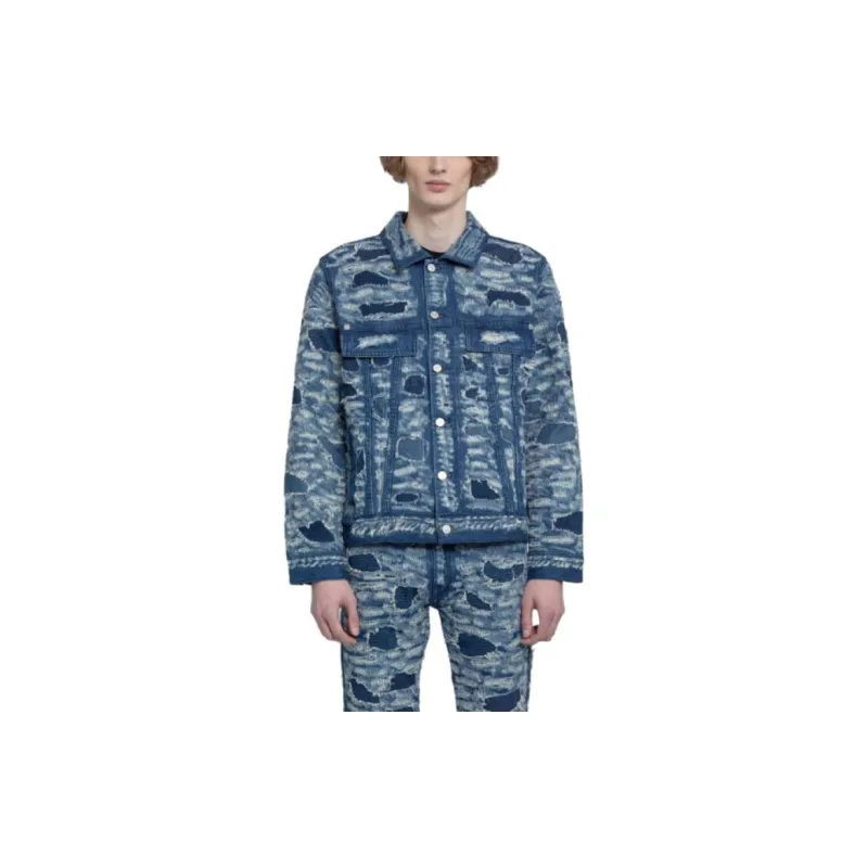Givenchy Denim Jackets Men Blue-1