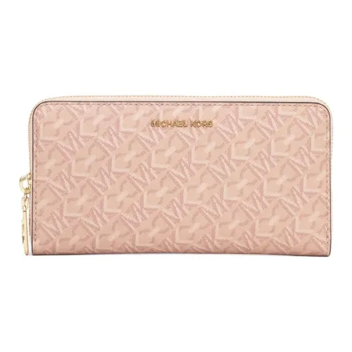 MICHAEL KORS Coated Canvas Wallet Large Size Women's Mountain Valley Pink