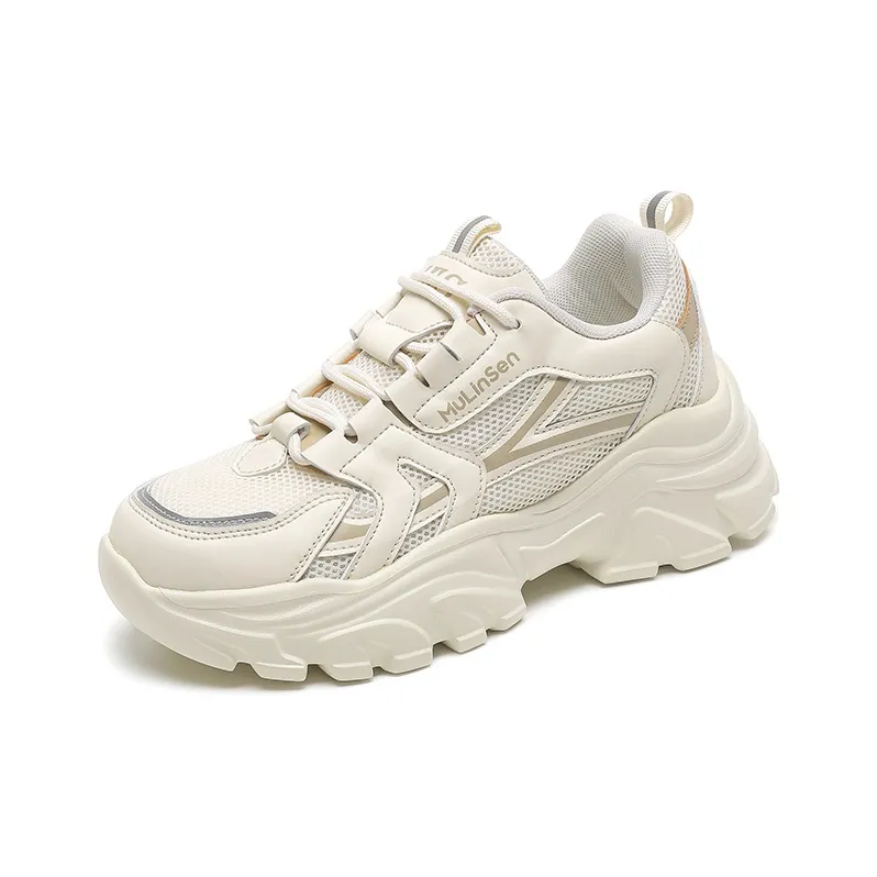 Mulinsen Slip Resistant, Abrasion Resistant, Lightweight Low Top Chunky Sneakers Women's-8