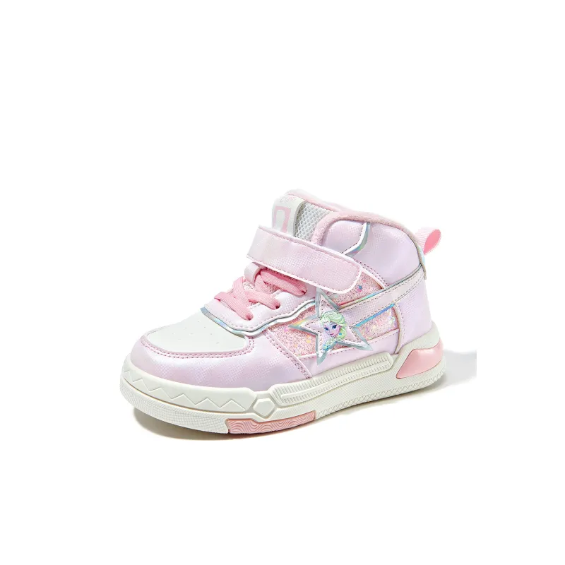 Disney Frozen Series Anti-Kick Cushioning Wear-Resistant High-Top Kids' Skateboarding Shoes Kids'-1