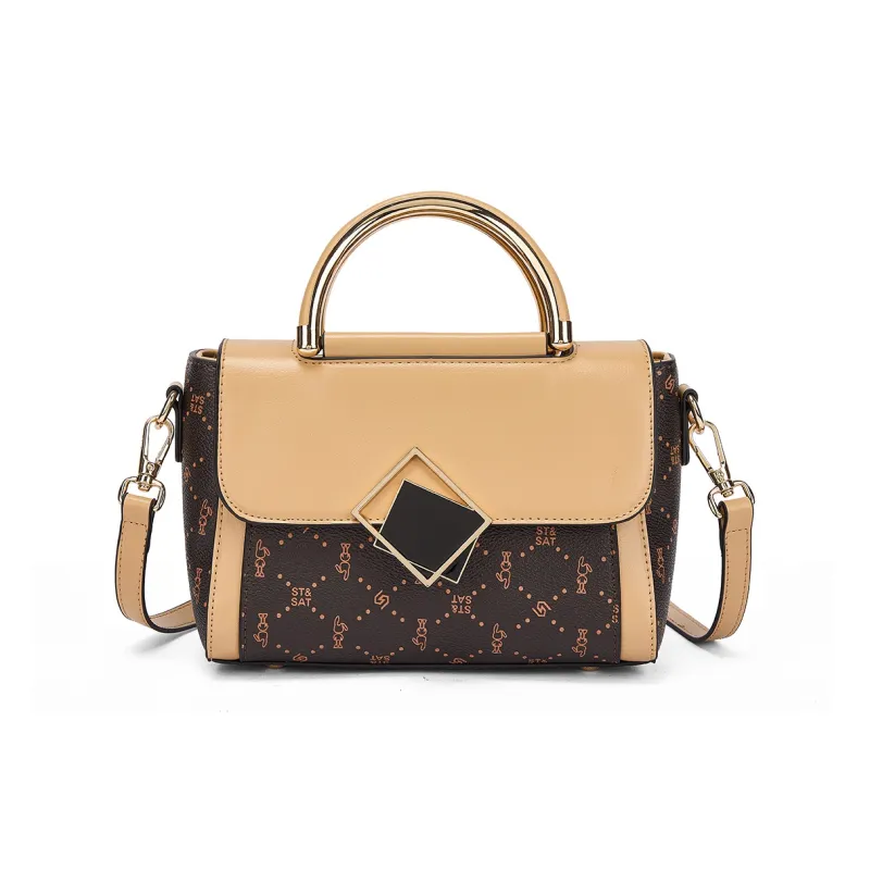 ST&SAT Synthetic Leather Crossbody Bag, Handbag Women's Coffee-0