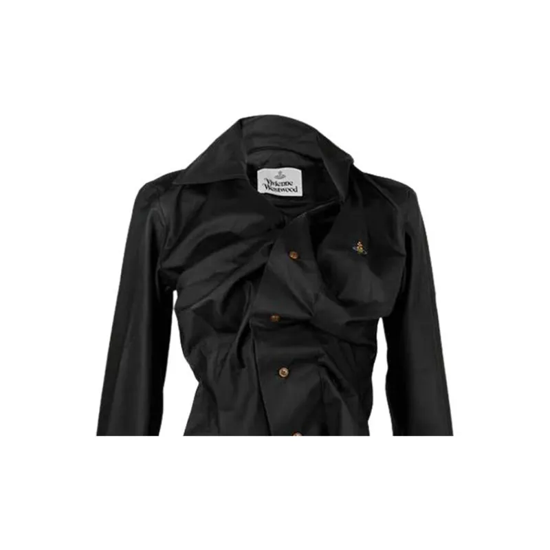 Vivienne Westwood Logo Embroidered Drunken Shirt-2