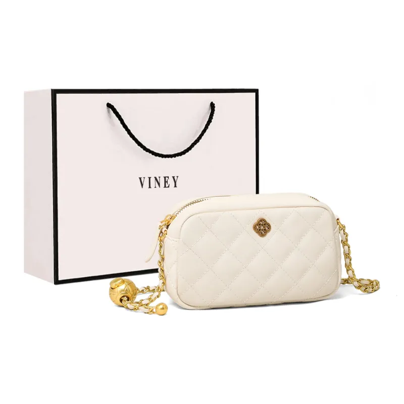 VINEY Cow Leather With Synthetic Leather Shoulder Bag, Crossbody Bag, Small Square Bag Regular Women's Black-13