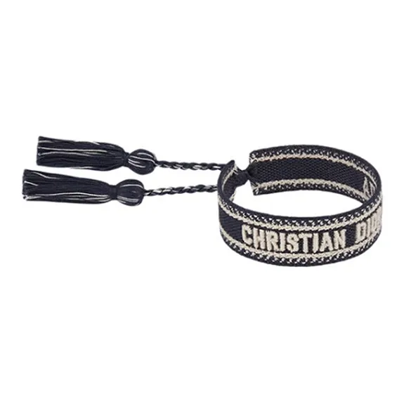 DIOR Cotton Bracelets Unisex Red/Blue-0
