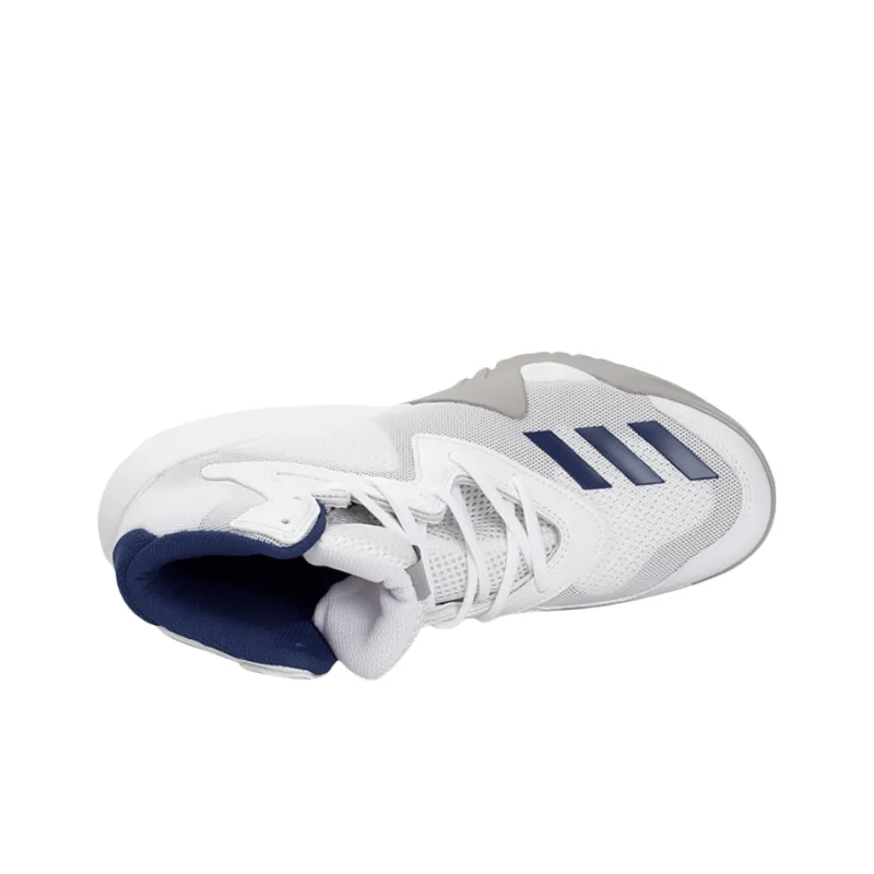 Adidas Crazy Team 2017 Anti-Slip Wear-Resistant High-Top Basketball Shoes Men's White Gray-2