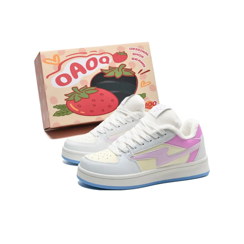 OAOQ Cushioning Height Increasing Abrasion Resistant Lightweight Mat Low Top Casual Shoes Unisex-79