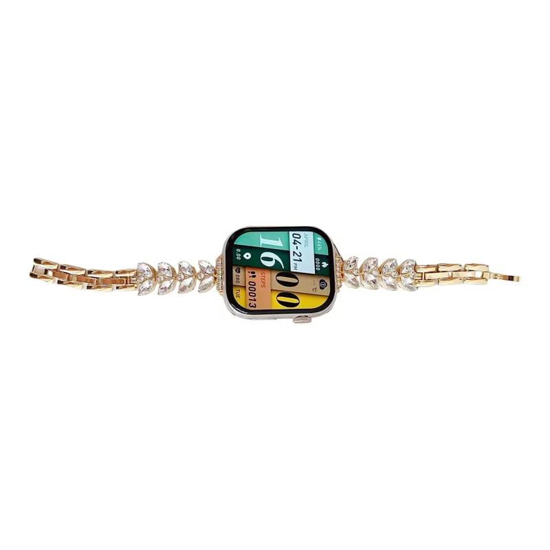 NCFCK Watch Band Apple Compatibility Rhinestone Embellished Mermaid Diamond Chain Material-5