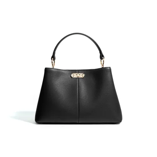 NIUMJ Top Grain Cow Leather Handbag Regular Women's Black/Coffee/Cream Apricot/Amber Gold