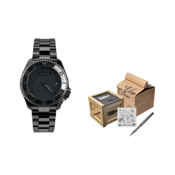 VENCREW 24K BATTLE Automatic Mechanical Movement Watch Unisex Black Dial