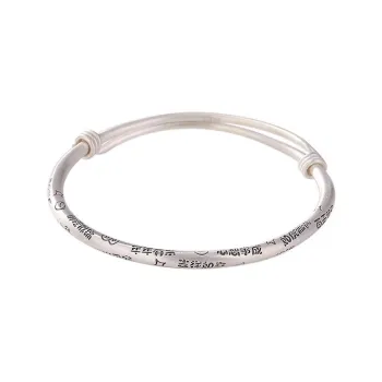 Brahmacharya 999 Fine Silver Bangles Women's
