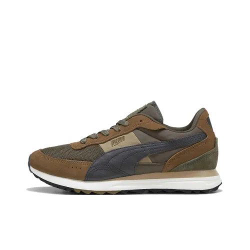 PUMA Road Rider Anti Slip Wear Resistant Low Top Casual Athletic Ankle shoes Unisex Tan