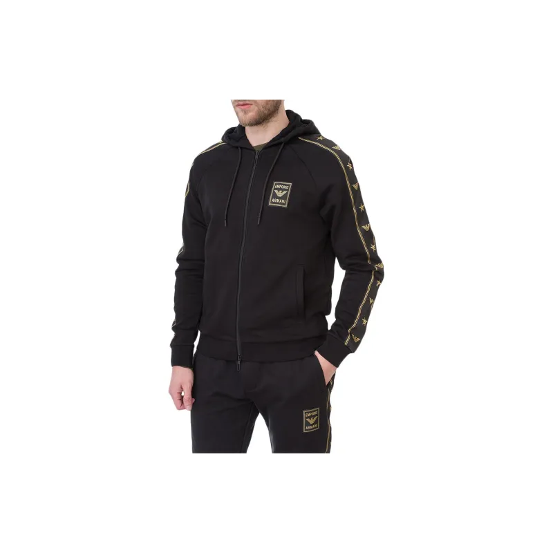 EMPORIO ARMANI Casual Long Sleeved Hoodie Men's Black-3