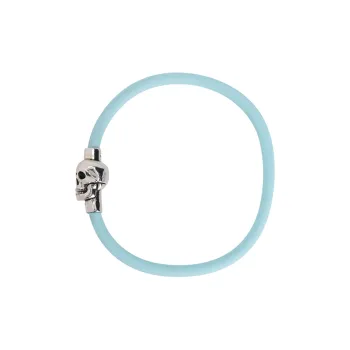 Alexander McQueen Skull Charm Cord Bracelet