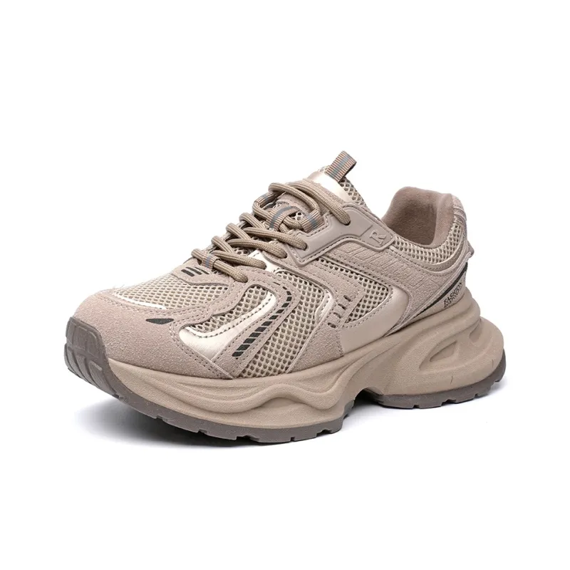 ABIDJAN Breathable Lightweight Low Top Chunky Sneakers Women's-25