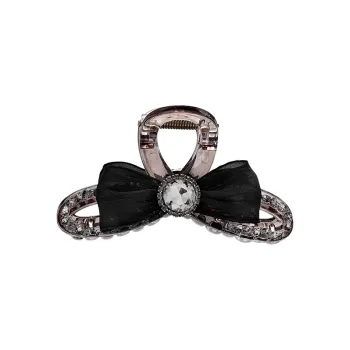 ROYALSASA Silk Chiffon, Faux Crystal, Acrylic Claw Clip Claw Clip Women's