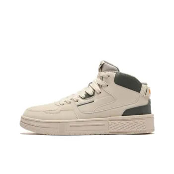 Erke Covenant 3.0 Anti Slip Wear Resistant High Top Skateboard Shoes Men's Warm Linen Gray