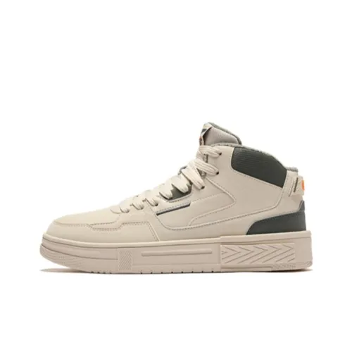 Erke Covenant 3.0 Anti Slip Wear Resistant High Top Skateboard Shoes Men's Warm Linen Gray