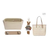 City33 Beige Brown Shoulder Pads+Beige Liner+Bunny Plaid Skirt Doll