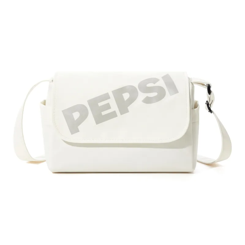 Pepsi Fabric Backpack Crossbody Bag Shoulder Bag Envelope Bag Unisex Black/White-5