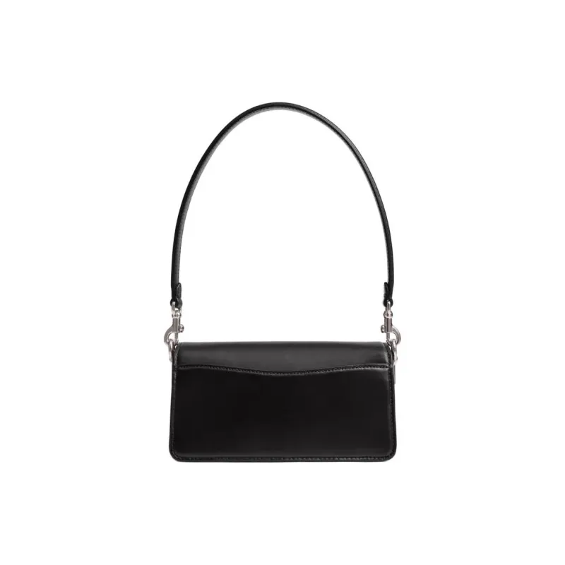 COACH Tabby Calfskin Shoulder Bag, Crossbody Bag, Handbag Trumpets Women's Silver & Black-2