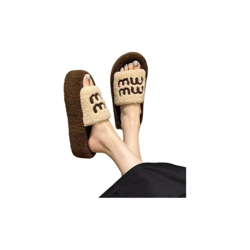 ALPLUME Women's Home Slippers Black Yellow Brown Ecru Slippers & Home Slippers-12